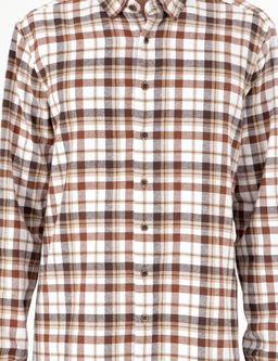 Kahverengi Regular Fit Kareli Uzun Kollu G_mlek - Pierre cardin фото 6