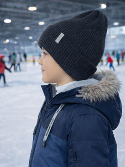 Шапка вязаная антрацит