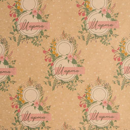 Цена за 10 шт. Бумага упаковочная крафтовая «8 марта», 50 х 70 см