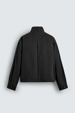 CAZADORA BOXY FIT ALGOD?N / Negro - Zara фото 10