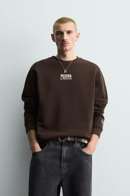 PIZZERIA LA MONTECARLO PRINTED SWEATSHIRT - Zara фото 10