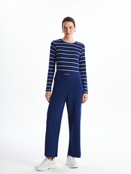 Bisiklet Yaka ?izgili Kad?n Ti??rt