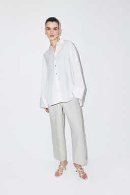 MAMA Pantalon en mezcla de lino Before & After - H&m фото 2