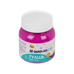 Краска гуашь Лео ШколаСад группа 4 в баночке LG-220 220 мл 4 шт. 307 фуксия/ fuksia