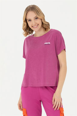 Женская фиолетовая футболка Неожиданная скидка в корзине