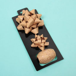 Цена за 2 шт. Набор для декорирования "Звездное небо" бант 1,7см, бант 1 см, лента 5мм (10м), Золото