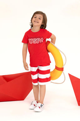 Детская красная футболка с круглым вырезом Неожиданная скидка в корзине - U.s. polo assn фото 9