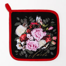 Набор кухонный «Flowers» варежка-прихватка 20×28 см, прихватка 19×19 см,100% хл