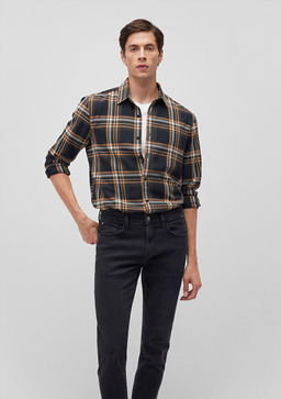 Kareli Lacivert Gomlek