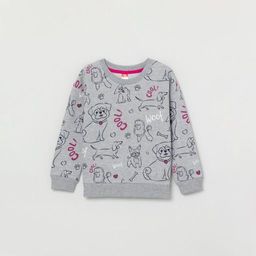 CRB wear/CWKG 62809-11-282 Джемпер модель свитшот для девочки, светло-серый меланж/Ex.Cherubino  фото 4