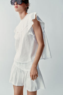 FALDA PANTAL?N ROM?NTICA ENTREDOSES / Crudo - Zara фото 4