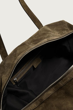 BOLSO DE VIAJE PIEL / Verde Caqui - Zara фото 4