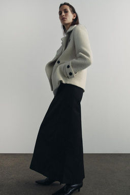 ZW COLLECTION BOUCLE WOOL COAT - Zara фото 4