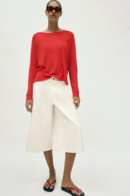 JERSEY B?SICO PUNTO FINO / Rojo / Coral