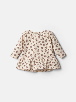 Платье-туника Бежевый леопард 0+ - Bungly фото 3