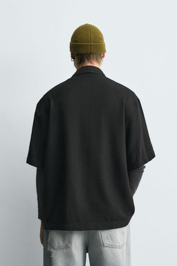 CAMISA FLUIDA BORDADO / Negro