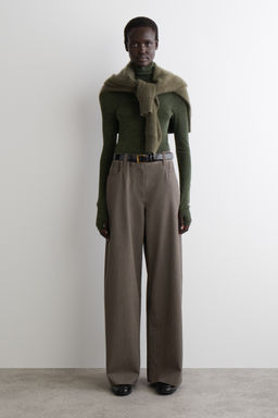 PANTALONES REGULAR FIT WIDE LEG MEZCLA LANA - H&m фото 5