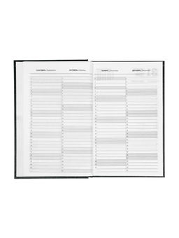 Ежедневник датированный Calligrata, А5, 2026, твёрдая обложка из бумвинила, 168 листов, чёрный