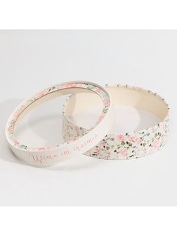 Коробка для макарун, кондитерская упаковка тубус с окном, «Цвети от счастья» 20×20×5 см