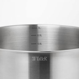 Пароварка (мантоварка) из нержавеющей стали Брилон 7л, д26см, h14см, s0,6мм, дно д23,5см, s4мм, три уровня h7,5см, стеклянная жаропрочная крышка, стальной обод, пароотвод, ручки из нержавеющей стали на сварке, капсулированное дно, полировка матовая - Домашняя мода фото 4