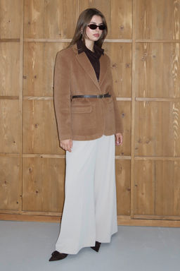Bej Kemerli T_yl_ Ka_e Regular/Normal Kal_p Blazer Blazer Ceket TWOAW26BC00041 - Trendyolmilla фото 6