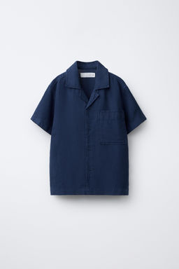 CAMISA CON LINO / ?ndigo