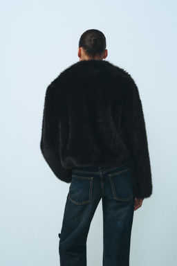 FAUX FUR SHORT COAT - Zara фото 15