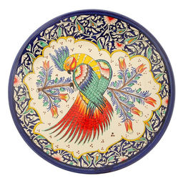 Ляган узбекский Риштанская Керамика «Жар-птица», d=41 см, МИКС