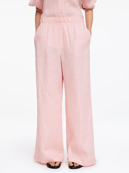 Pantalones de lino anchos - H&m фото 9