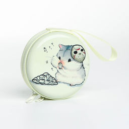 Футляр для монет, наушников «Хомячок», на молнии, белый