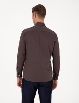 Koyu Kahverengi Regular Fit Uzun Kollu G_mlek - Pierre cardin фото 5