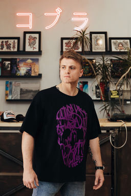 М44 Футболка "Черный/фиолетовый"