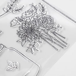 Штамп для творчества «Банка с цветами», 17×21.5×0.3 см