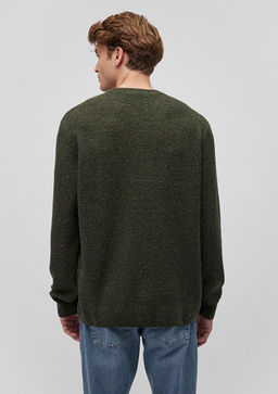 Bisiklet Yaka Yesil Kazak - Mavi фото 4