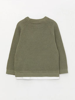 Bisiklet Yaka Uzun Kollu Erkek Bebek Triko Kazak - Waikiki фото 2