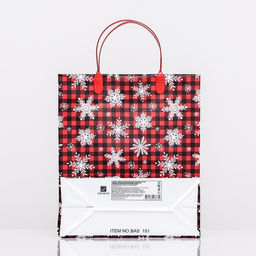 Цена за 10 шт. Пакет Снежинка в клеточку, мягкий пластик, 26х23 см 110 мкм - Simaland фото 3