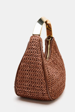 BOLSO DETALLE ASA MET?LICA / Marr?n - Zara фото 4