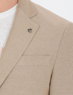 Camel Slim Fit Ceket