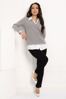 Пуловер На высоте (светло-серый) Б12757-12М - Lt collection фото 6