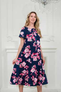 Платье женское из кулирки Кармелита яблоневый цвет - Амадэль фото 8