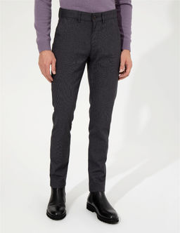 Koyu Gri Slim Fit Kanvas Pantolon
