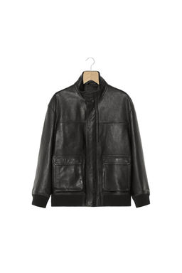 RELAXED FIT LEATHER JACKET ORIGINS - Zara фото 18