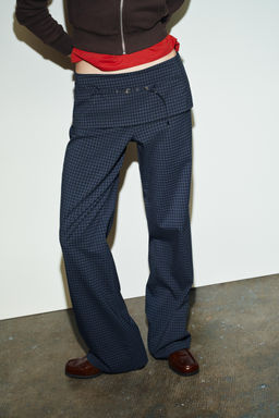 CHECKED TROUSERS WITH BELT - Zara фото 2