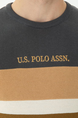 Мужской свитер антрацитового цвета - U.s. polo assn фото 21