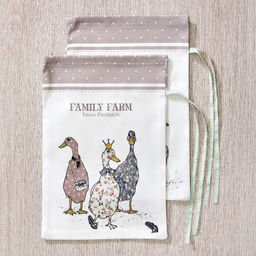 НАБОР МЕШОЧКОВ ИЗ 2-Х ШТ FAMILY FARM 20Х29СМ,100%ХЛОПОК,КАПУЧИНО,ТВИЛ,ПРОПИТКА - Lefard фото 2