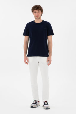 Erkek Slim Fit D_z Pa_a Ekru E_ofman Alt_ Sepette S_rpriz _ndirim