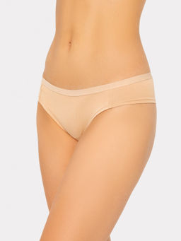 Цена за 2 шт.!!! Трусы женские бразилиана в бежевом оттенке обжаренный миндаль 412247H
