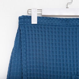 Килт вафельный банный Этель Boho 75*145 см. цв. синий, 100% хл, 290 г/м2  фото 4