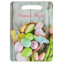 Доска разделочная деревянная Светлой Пасхи 29х21х0,6см (Россия)