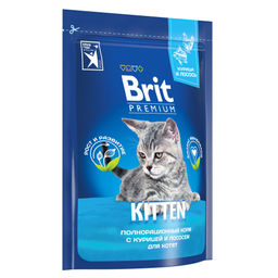 Брит Premium Cat Kitten сухой корм премиум класса с курицей для котят 0,4 кг